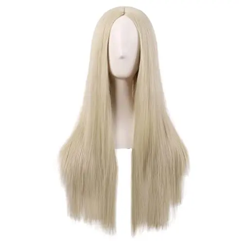 MapofBeauty 28 inch blonde straight wig