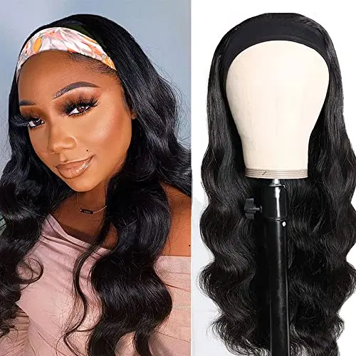 Higher headband human hair wig with body wave