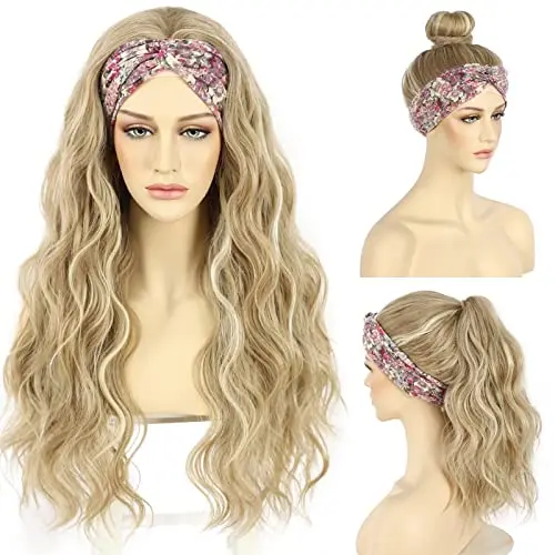 Sapphirewigs blonde highlight headband wig with loose body wave