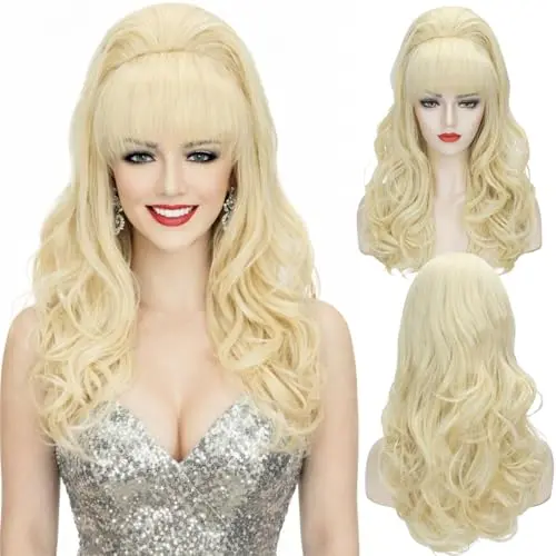 Wiggy Mermaid vintage beehive updo wig in golden blonde