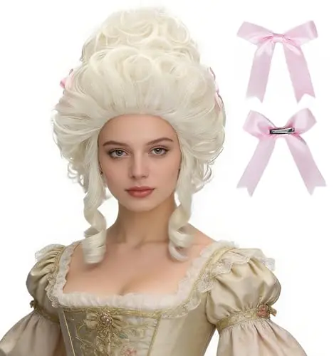 Aicos Victorian updo wig in pale blonde curly style