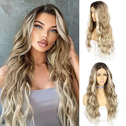 Sapphirewigs blonde body wave side part wig