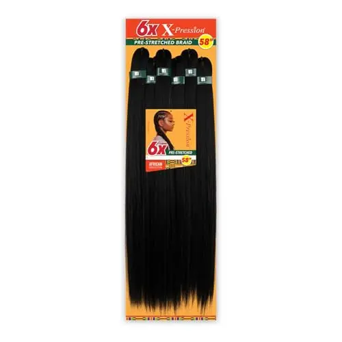 Long braiding hair bundle in natural black