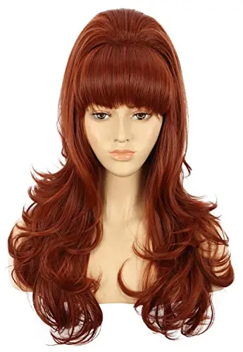 VGbeaty Long Ginger Beehive Wig