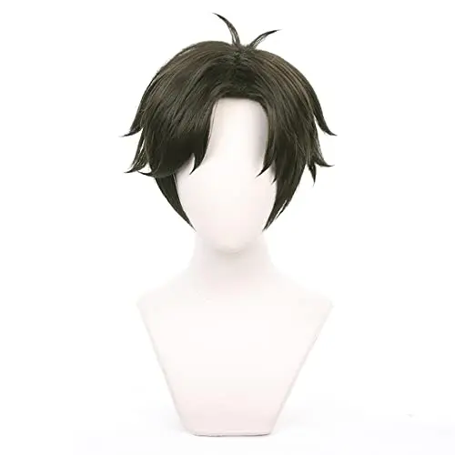 Olive green Damian Desmond anime cosplay wig