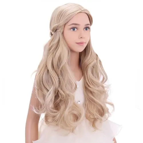 PATTNIUM Kids Blonde Wavy Wig