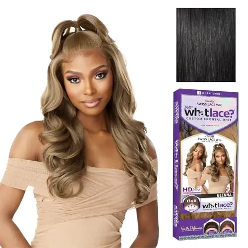 Sensationnel What Lace GLENNA 13x6 black frontal wig with hand-tied lace