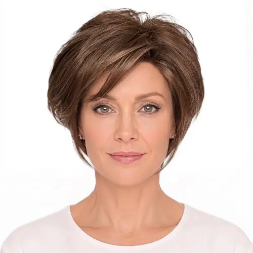 Raquel Welch Go To Style Short Shag Wig in black coffee