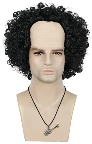 VGbeaty black bald afro wig on a model