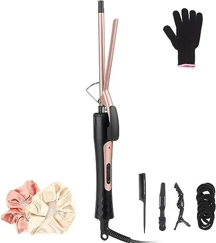 JAETON 9mm Thin Curling Wand with Clamp
