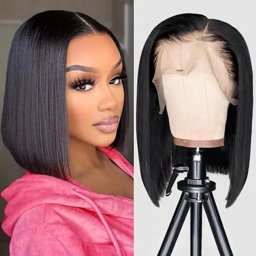 Sungirl 13x4 lace front bob wig in natural black