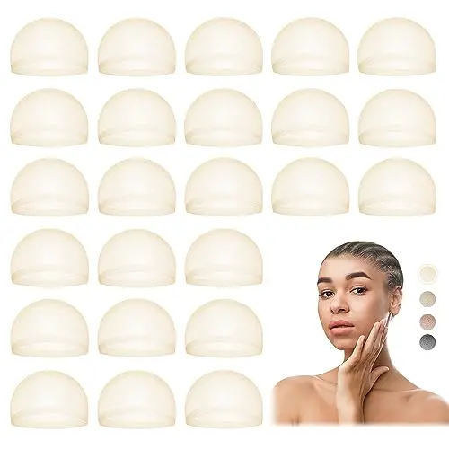 MYKURS HD beige wig caps 24-pack