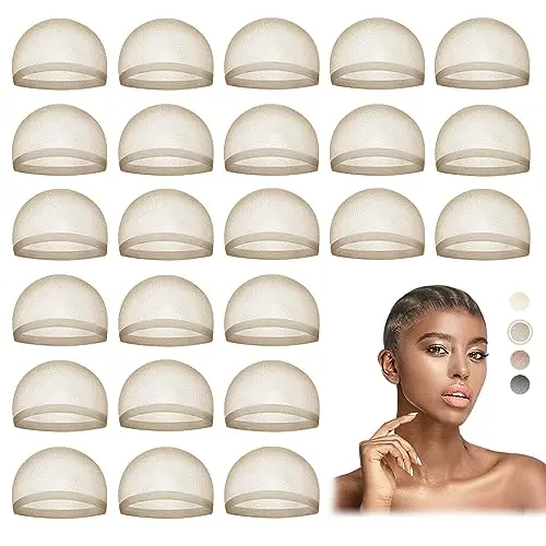 MYKURS Transparent Wig Caps for Women 24 PCS