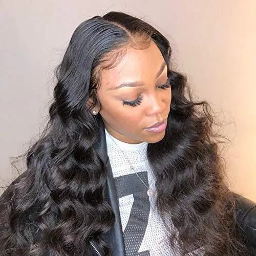 BEEOS 13x6 HD lace wig with 250 density body wave in black