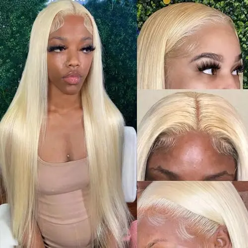 Maycaur 30 inch 613 blonde lace front wig with baby hair