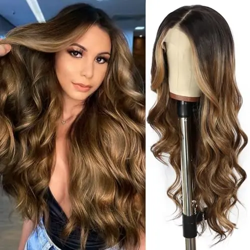 Sapphirewigs 134 Brown Highlight Lace Front Wig