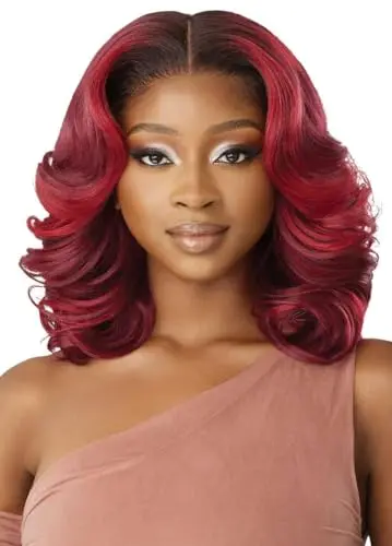 Outre 5x5 lace closure body wave wig in jet black colour