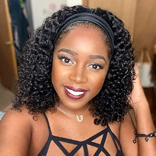Rebasar curly headband wig with natural hairline