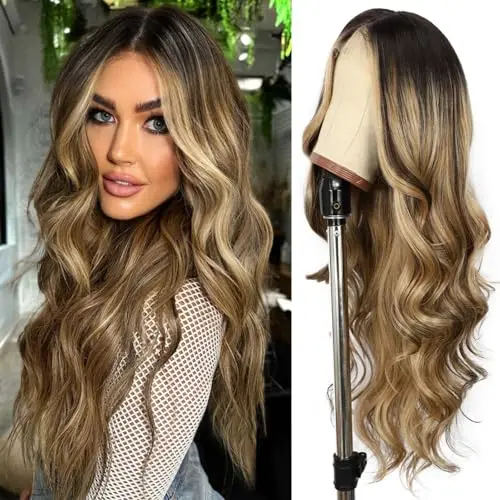 Sapphirewigs 26 inch ombre wavy lace front wig