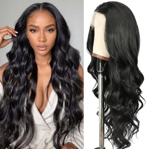 Sapphirewigs 134 black body wave lace front wig 26 inch