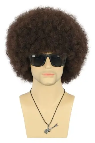 VGbeaty short curly dark brown wig