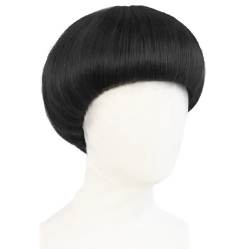 IMEYLE black mushroom bowl cut anime wig