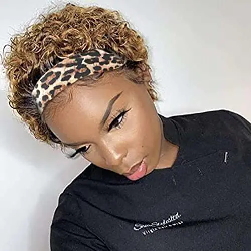 INSTASTYLE Pixie Cut 6-Inch human hair headband wig