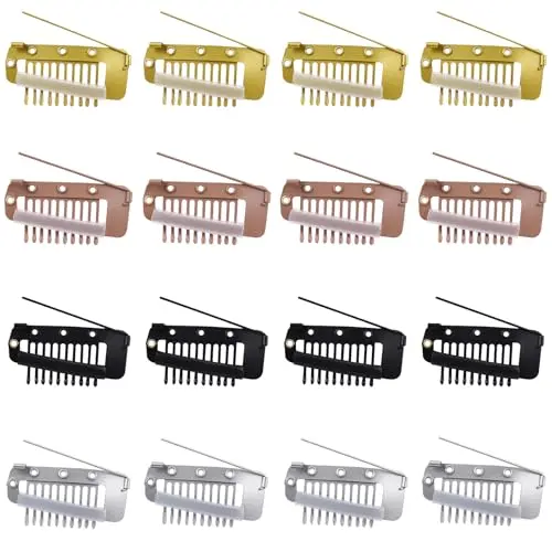 Nicecraft gold chunni wig clips with safety pins