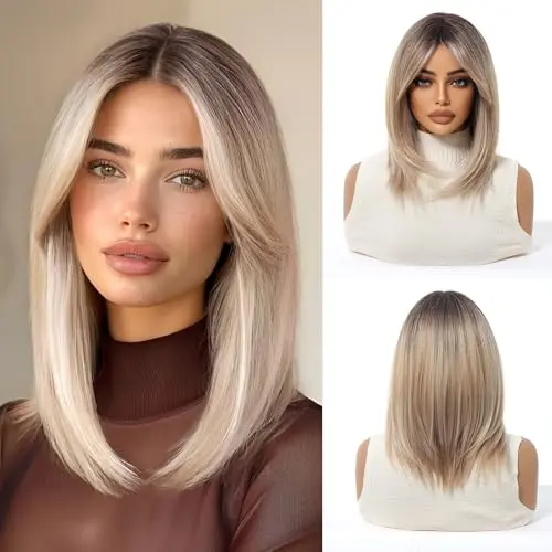 Esmee Ombre Blonde Bob With Bangs 14-Inch Wig