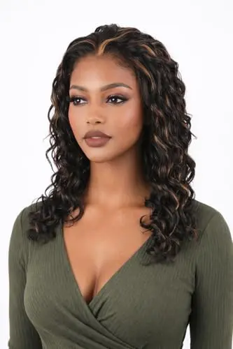 ManeMajesty 13x6 lace front balayage highlight ombre body wave wig