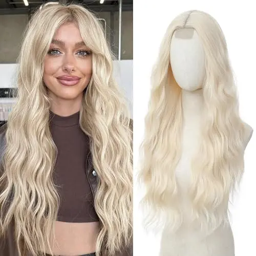 BUPPLER 28 inch wavy 613 blonde cosplay wig