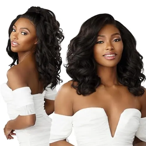 Sensationnel Bare Luxe 13X6 glueless lace wig in mocha brown barrel curls