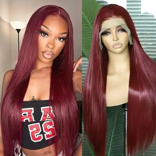 Sapphirewigs 13x6 Burgundy Red Lace Front Wig