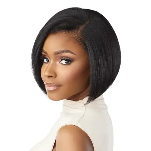 Sensationnel Kinky Edge 13x6 lace front wig in kinky bob balayage gold