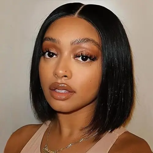 Maytune glueless 4x4 HD lace closure bob wig 8 inch