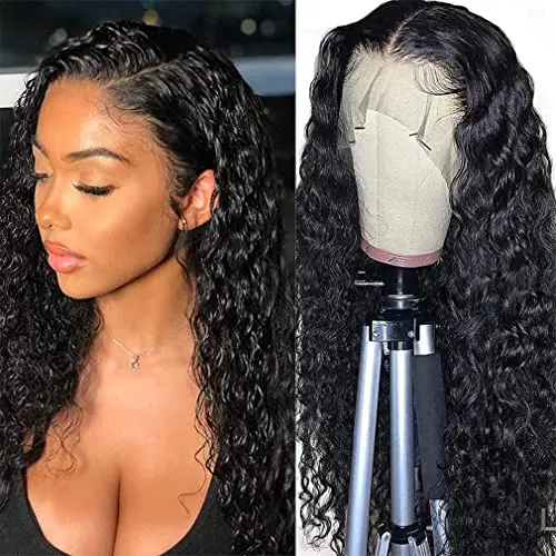 WENYAN 13x4 Deep Wave Lace Front Wig natural colour
