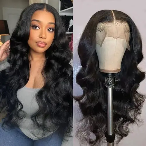 Bellarayine body wave 13x4 lace front human hair wig in natural black