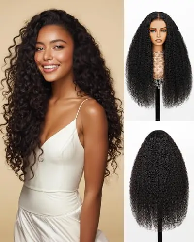 Arabella 5x6 glueless deep curly 30 inch human hair wig