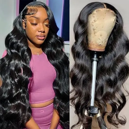 Hertune body wave 5x5 HD lace closure wig with accessories