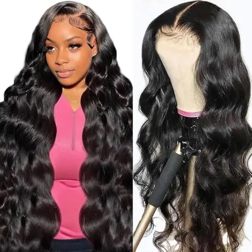 LJZYW body wave 13x4 HD lace front wig in natural colour