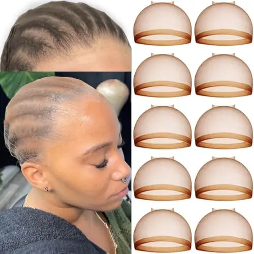 Dark brown transparent HD wig cap pack