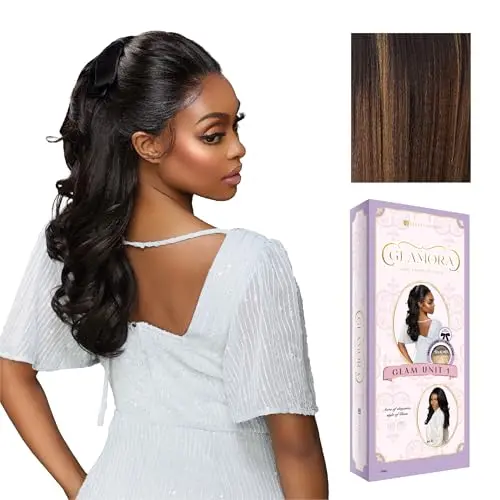 Sensationnel Glam Unit 1 synthetic lace front wig in balayage hazelnut