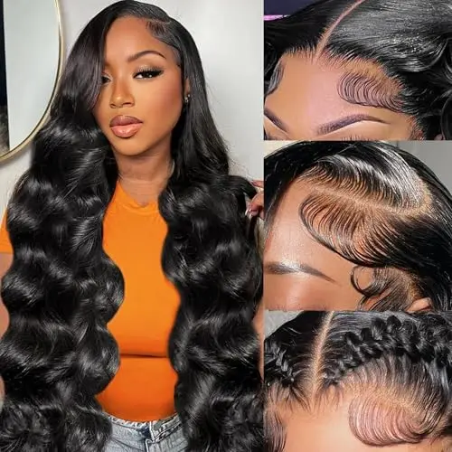 Body wave 16 inch 13x6 HD lace frontal wig with 220 percent density