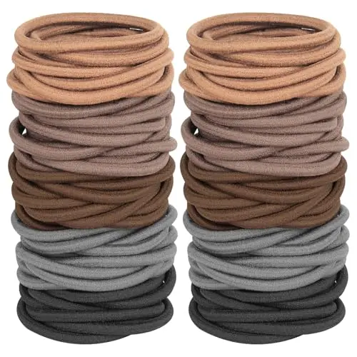 GOSICUKA thick hair ties in neutral colours