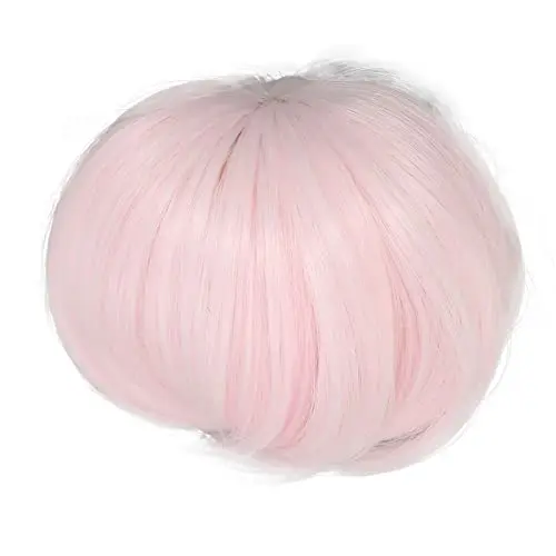 Keenso Short Puppet Wig pink on doll head