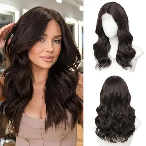 Morica dark brown synthetic curly wig