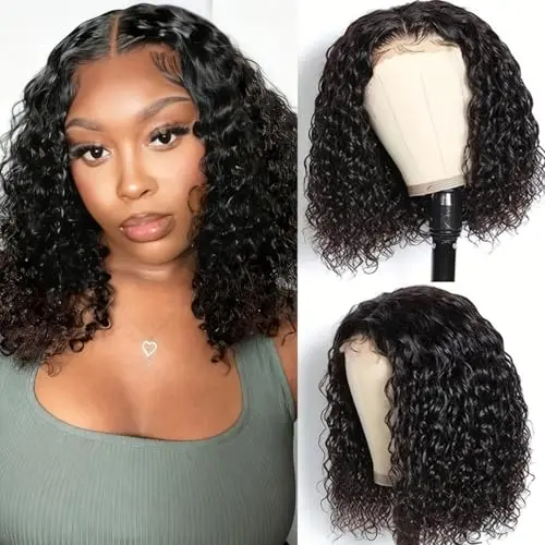 Bellarayine deep wave 4x4 closure bob wig in natural colour
