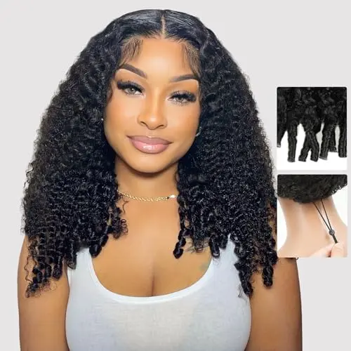 Beluck Burmese Curly Human Hair Wig 9x6 HD Lace Closure Glueless 26 Inch