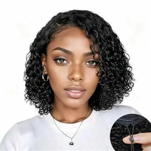 Youngirl half wig in deep curly natural black