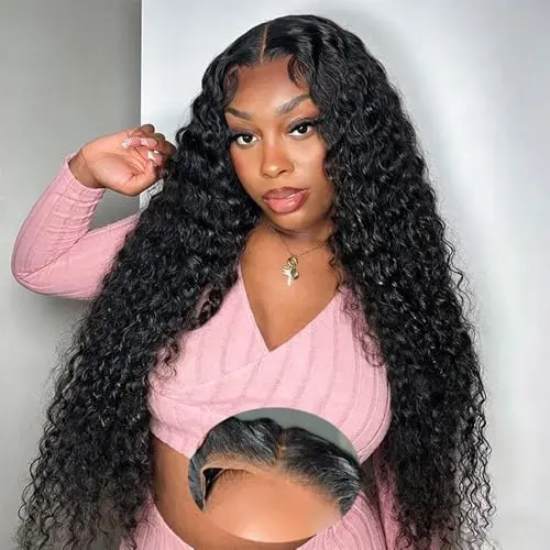 LJZYW 5x5 HD deep wave closure wig with accessory kit